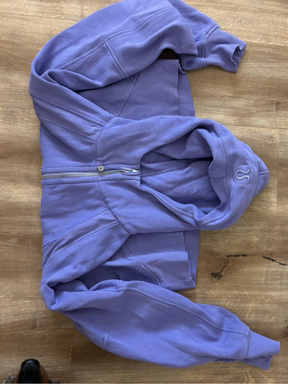 lululemon athletica Lavender Cropped Scuba Full-Zip Hoodie